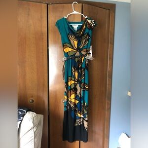 Romantic Tropical-Print Maxi Dress (S/6)